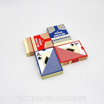 SGS 100% Advertising Plastic Playing Cards Glossy or matte varnish Finishing