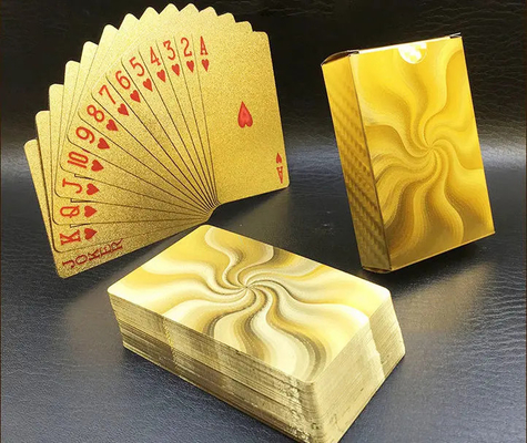 Plastic Waterproof Poker With Box Table Game Card Gold Stamping Finishing Playing Card Classical Pattern