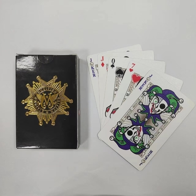 Custom High Quality Shrink Wrapped Playing Cards Black Sliver And Gold Edge Poker Poker deck for magic trick